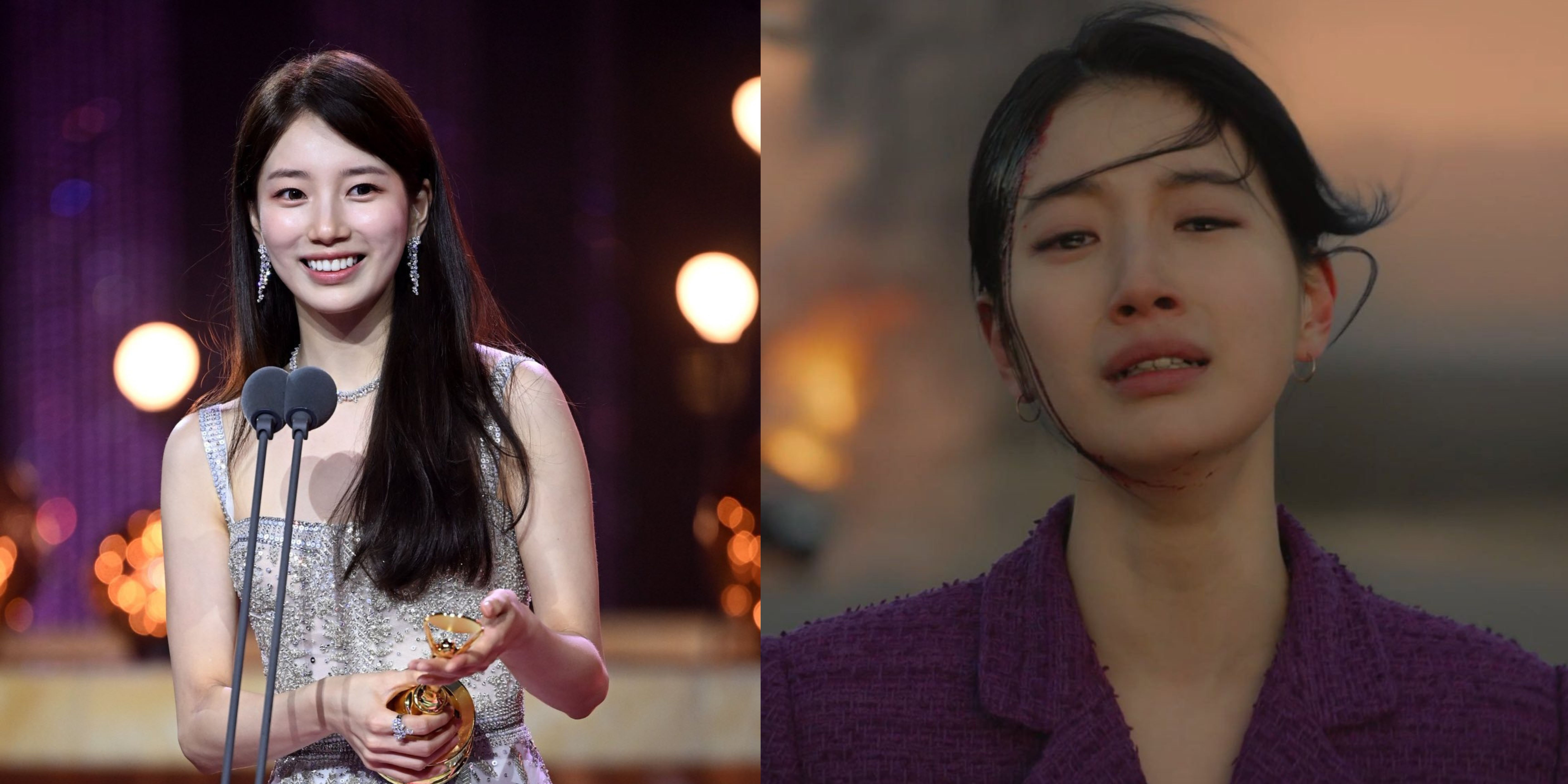 Suzy wins 'Best Actress Award' at the '2nd Blue Dragon Series Awards' for her performance in 'Anna'