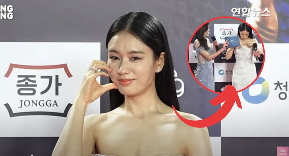 "Wait, wearing a $100,000 dress?" — Ahn Eun Jin faces minor wardrobe issue at 'Blue Dragon Film Awards' red carpet