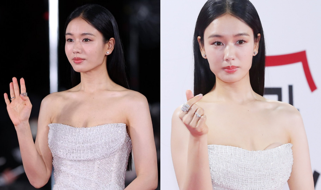 Ahn Eun Jin’s Nude Bra Exposed Over Her 100-Million-Won Dress On Blue Dragon Red Carpet