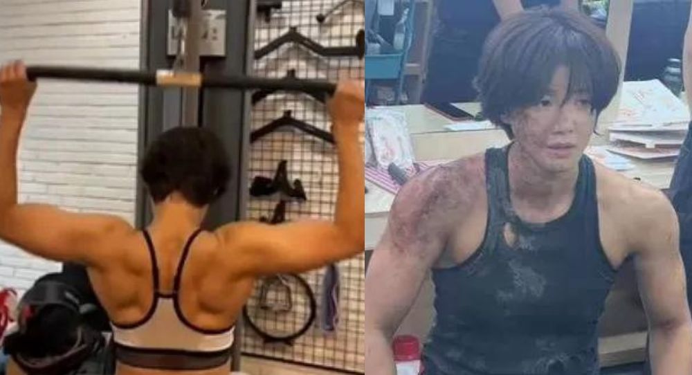 41-year-old Lee Si Young shows off amazing arm and back muscles