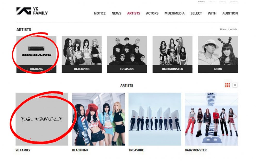 “Blank Spaces are sad” BIGBANG's Absence on YG Website Leaves Fans Searching for Answers