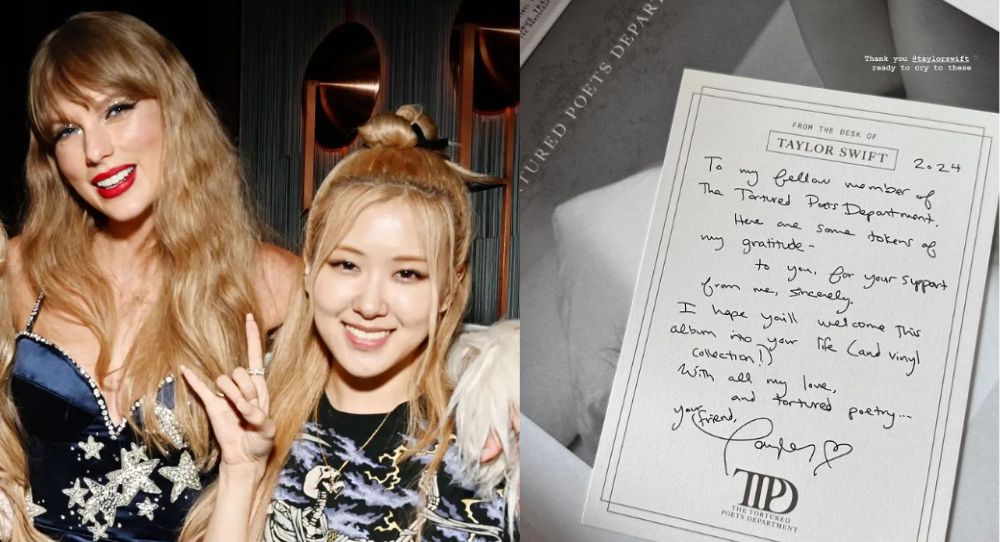 BLACKPINK's Rose proudly shows off a gift she received from Taylor Swift