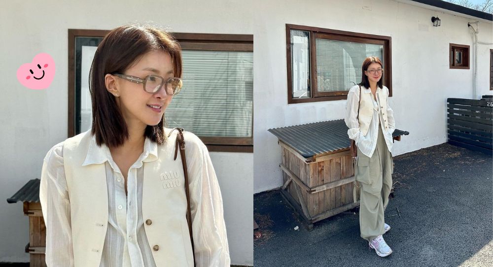 Lee Si Young rocks a cardigan and cargo pants for a chill day out