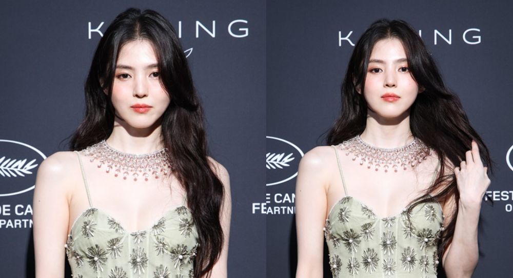 Actress Han So Hee stuns in fancy slip dress & sparkly jewelry at Cannes