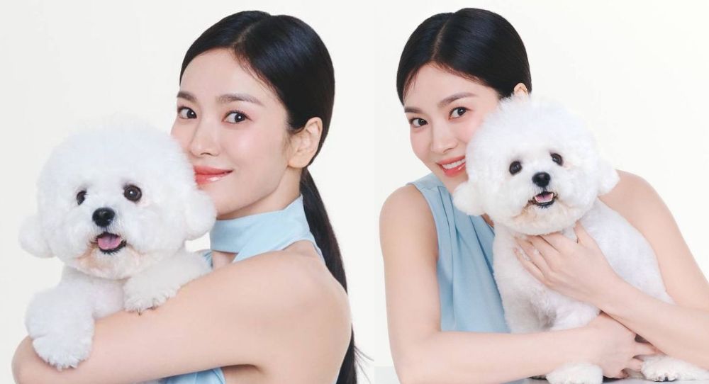 Song Hye Kyo snaps sweet photos with her dog Ruby during a break from filming