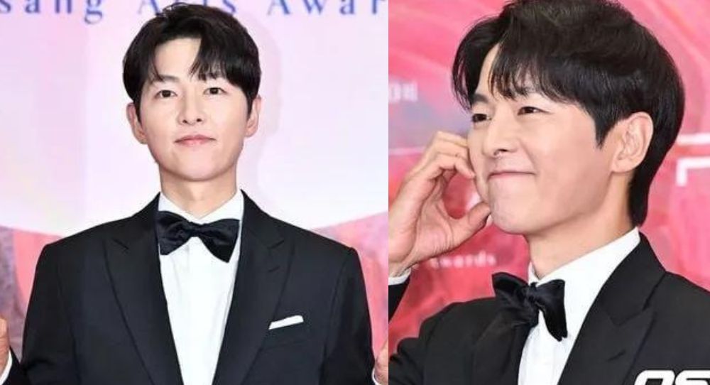 Song Joong Ki's Cheek-Heart Pose Sparks Old Controversy at 60th Baeksang Awards