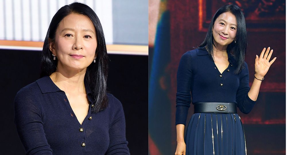 Kim Hee Ae Radiates Elegance in '50s Inspired Fashion at 'Storm' Production Announcement