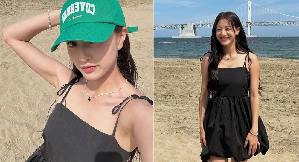 TWICE's Jihyo Shows Off Volume in Strap Dress, Refreshing Smile as a Bonus