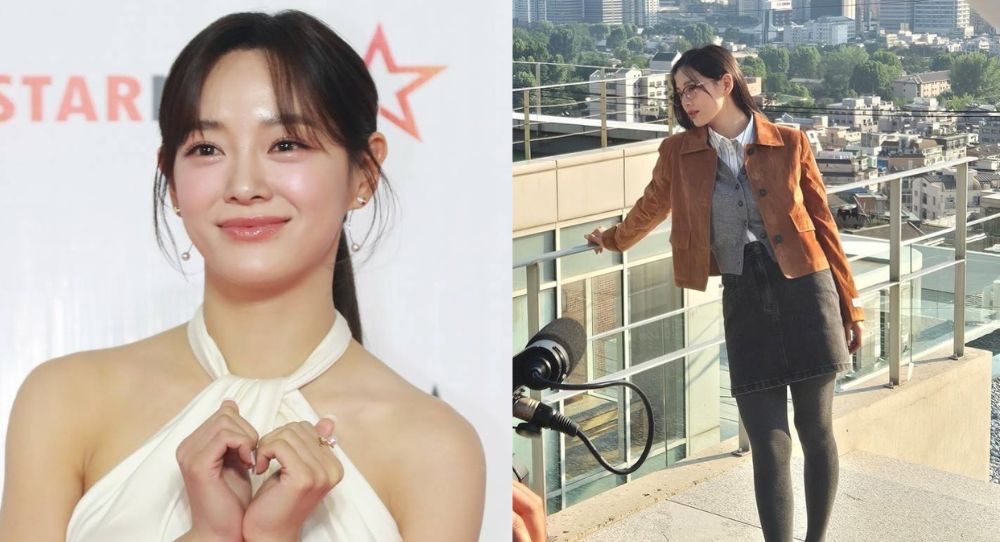 Kim Se Jeong Rocks Fall Fashion Early with Chic Velvet Brown Coat