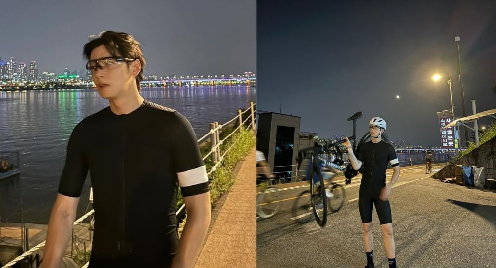 ASTRO's Cha Eun Woo Spotted Taking a Nighttime Ride in Cycling Gear Along the Han River