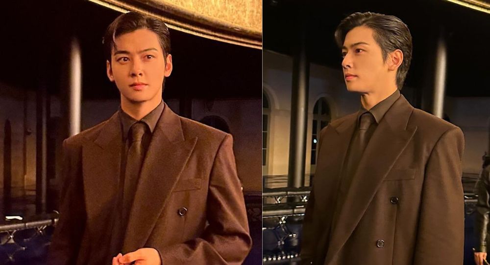 Cha Eun Woo Turns Heads in Brown Suit at Paris Fashion Week