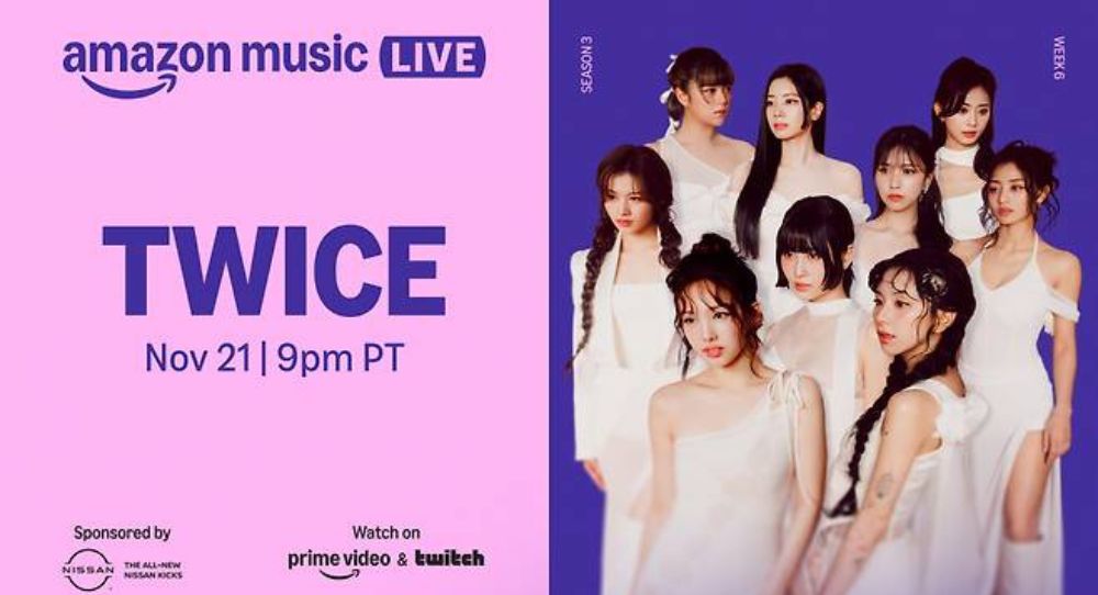 TWICE to Make History as First K-Pop Group on 'Amazon Music Live' with November 21 Performance