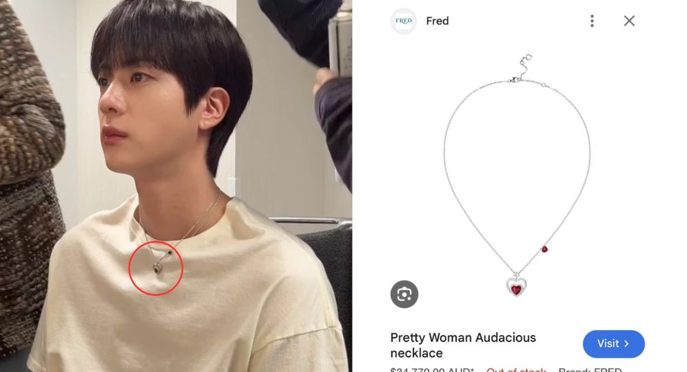 BTS Jin’s Star Power Leads to Fast Sellout of ₩31 Million Necklace at Japan Fan Event