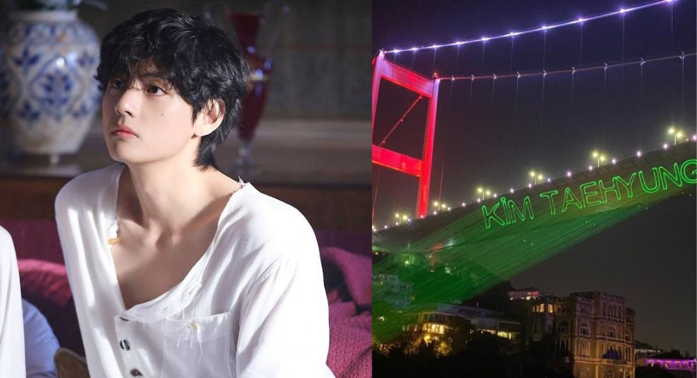 BTS V Gets Epic Birthday Celebrations Around the World, from Turkey’s Bosphorus Bridge to New York Times Square