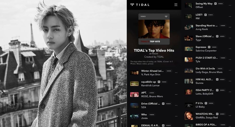 BTS V BREAKS RECORD, 'Winter Ahead' MV Tops Tidal's Global Video Chart for 5 Weeks in a Row